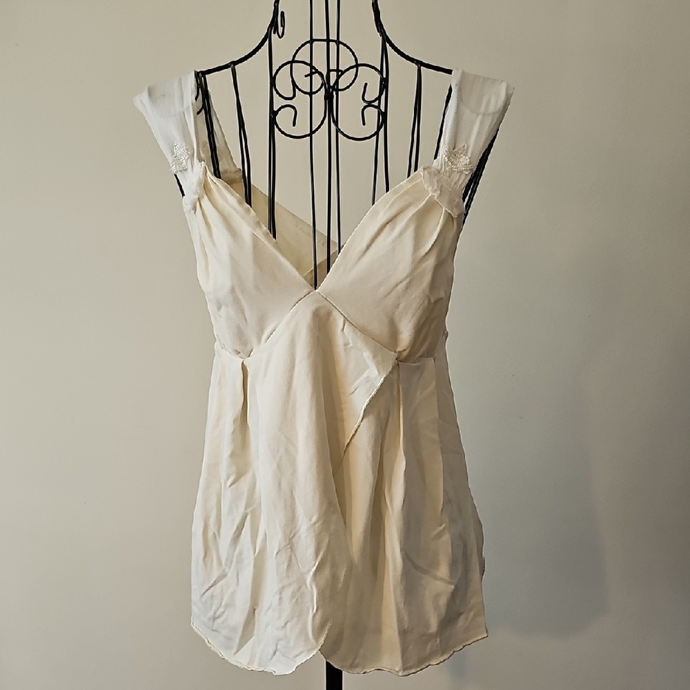 PAIGE Cream Sleeveless V-Neck Camisole